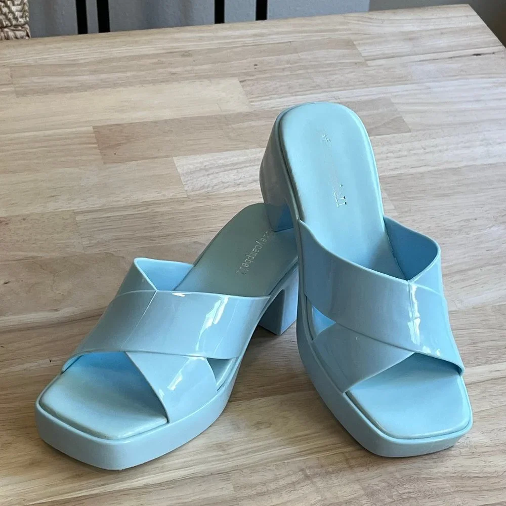 🌹Sold🌹Jeffery Cambell For FREE PEOPLE "Vacay Vibes" Platform Jelly Sandlall - Picture 17 of 17